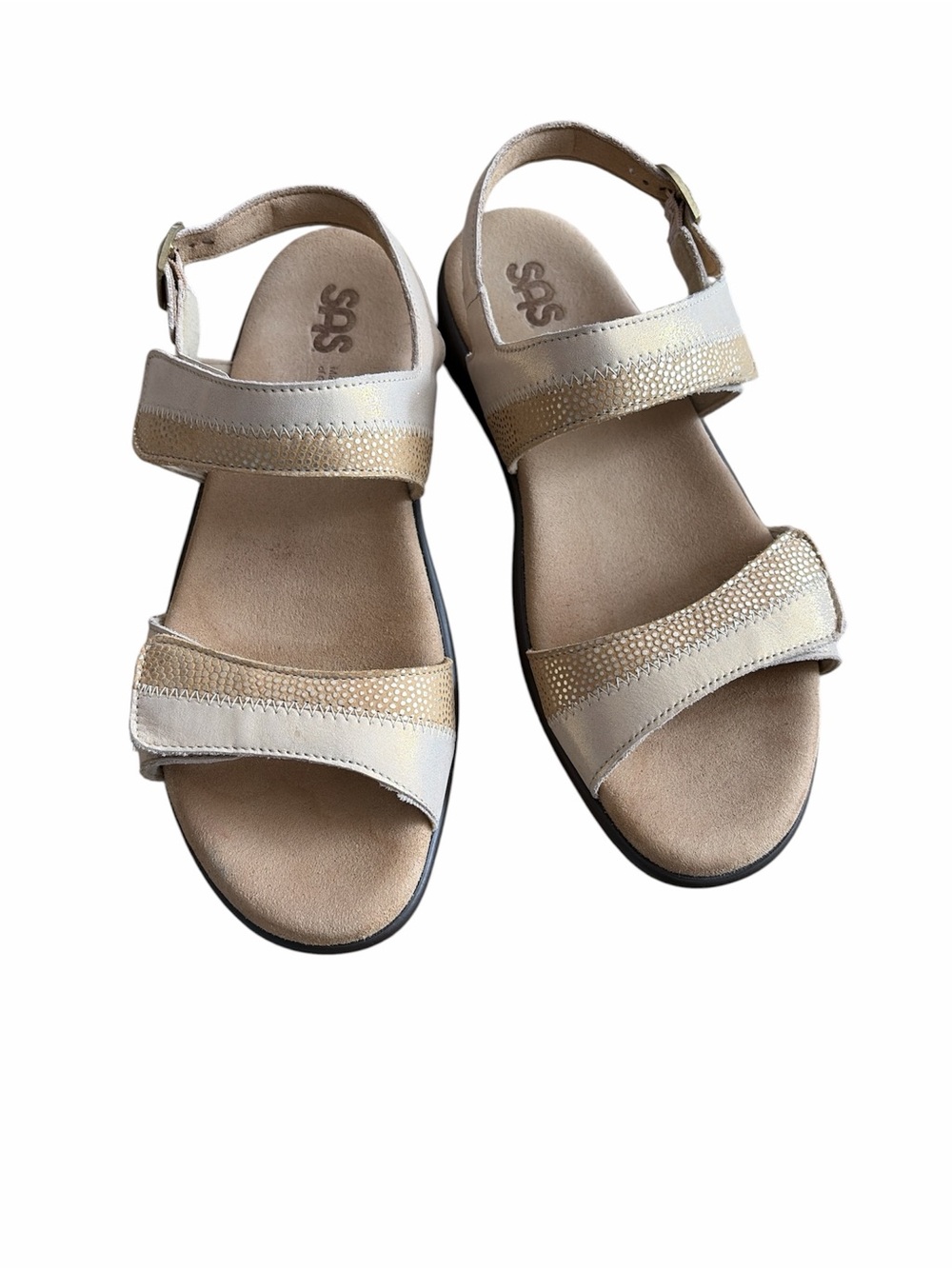 SAS Nudu Heel Strap Sandal in Golden Size 9.5